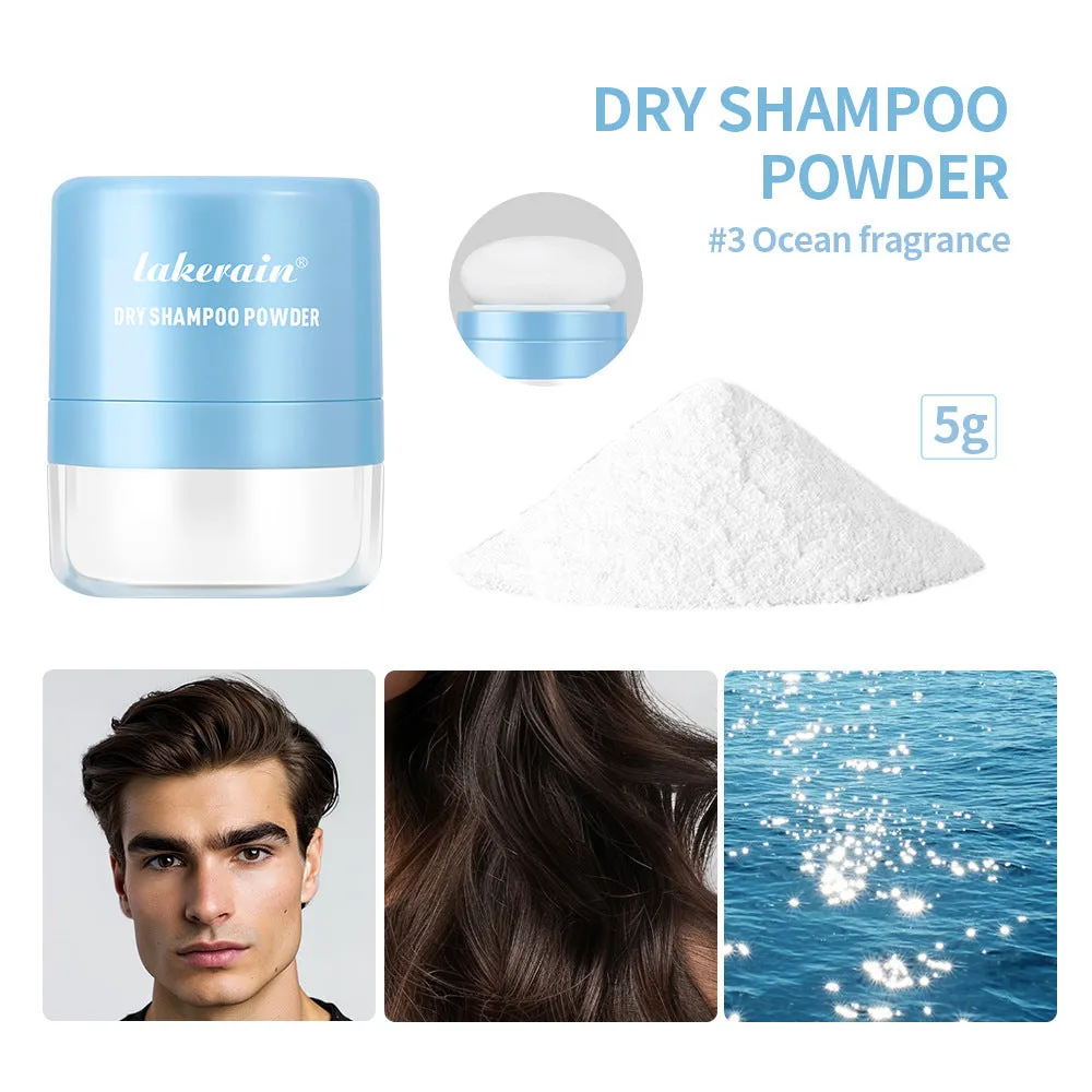 5g disposable dry shampoo powder sachet with sponge applicator and headband for oily hair refresh