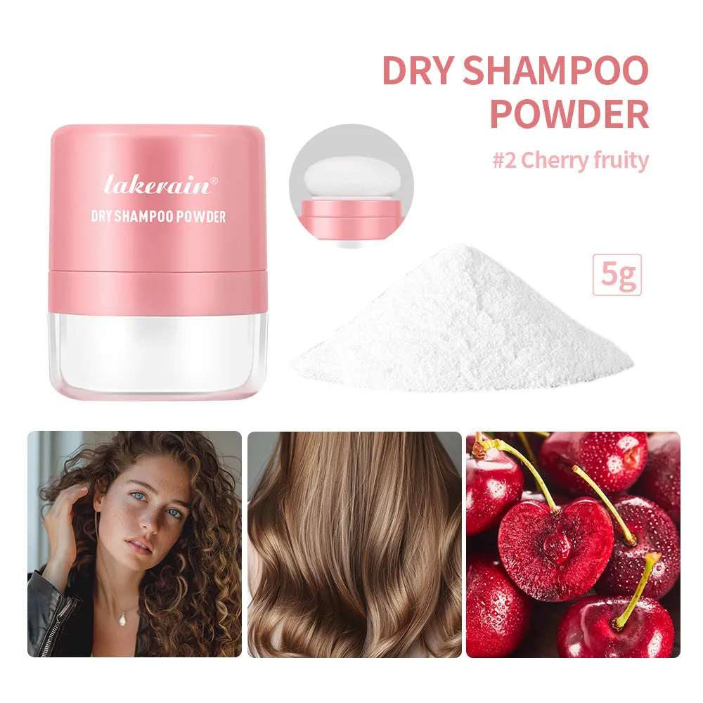 5g disposable dry shampoo powder sachet with sponge applicator and headband for oily hair refresh