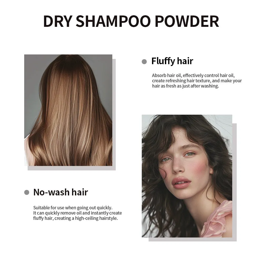 5g disposable dry shampoo powder sachet with sponge applicator and headband for oily hair refresh