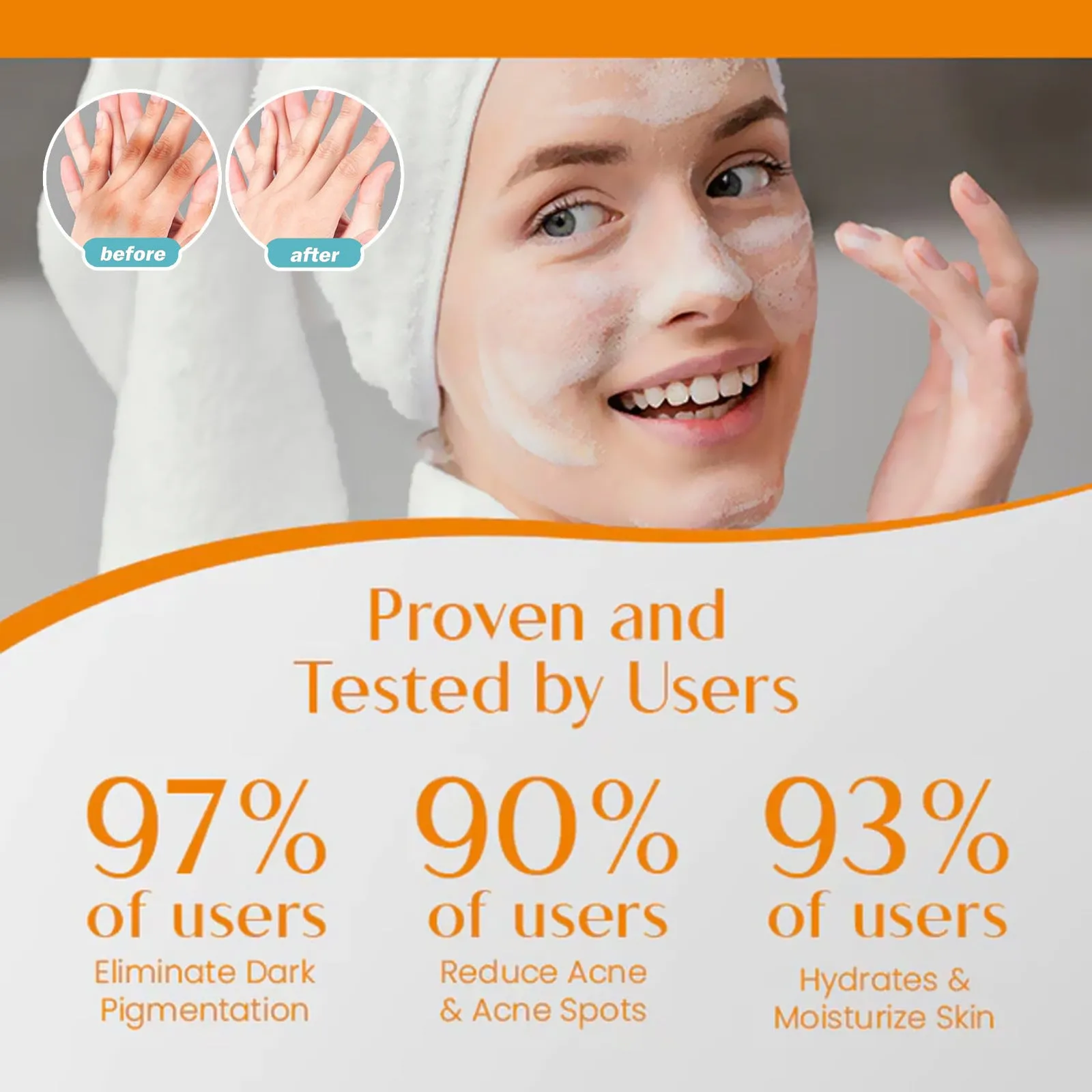 A single 100g whitening vitamin soap bar with kojic acid and botanical extracts for body care.