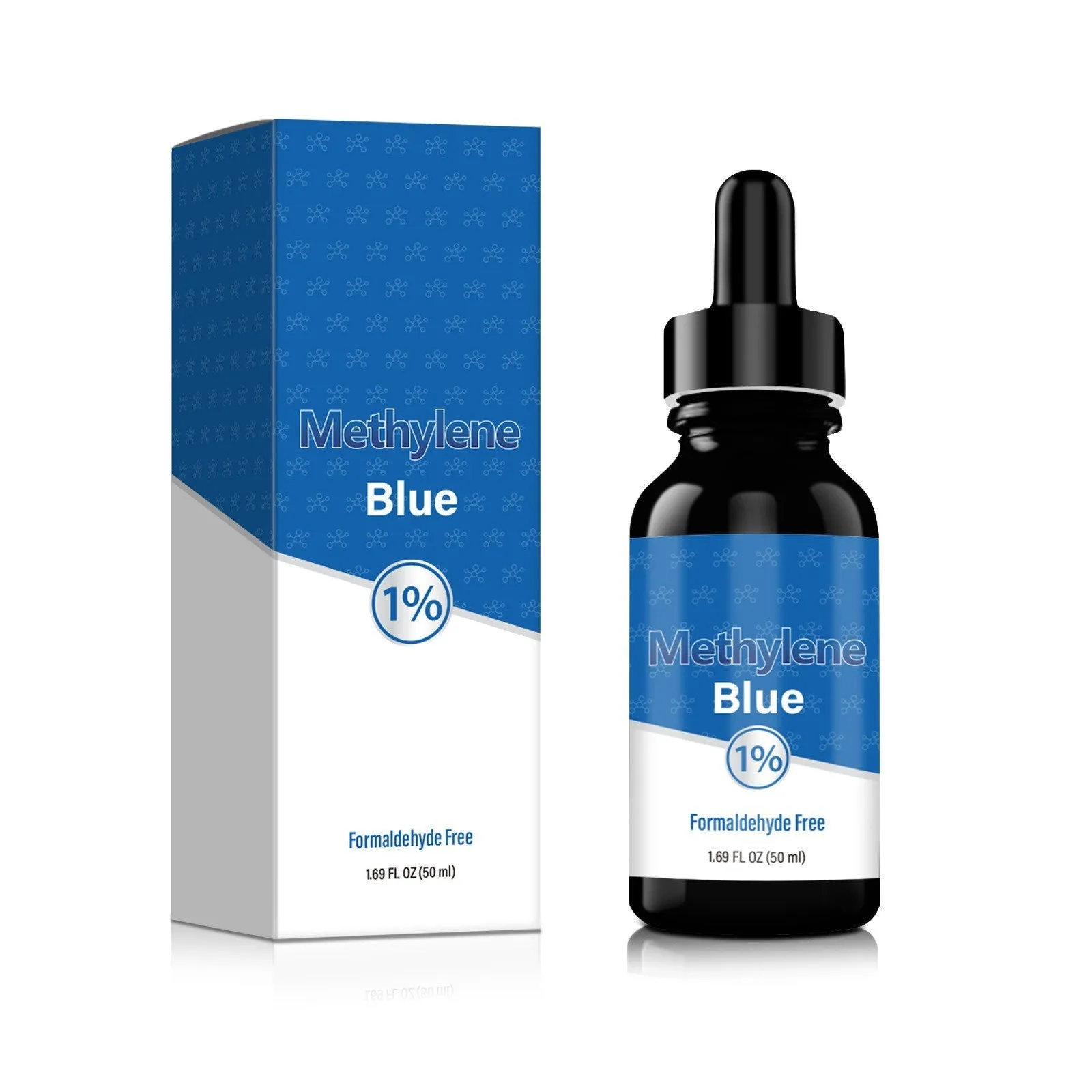Methylene blue drops health supplement 50ml bottle for memory and fatigue relief