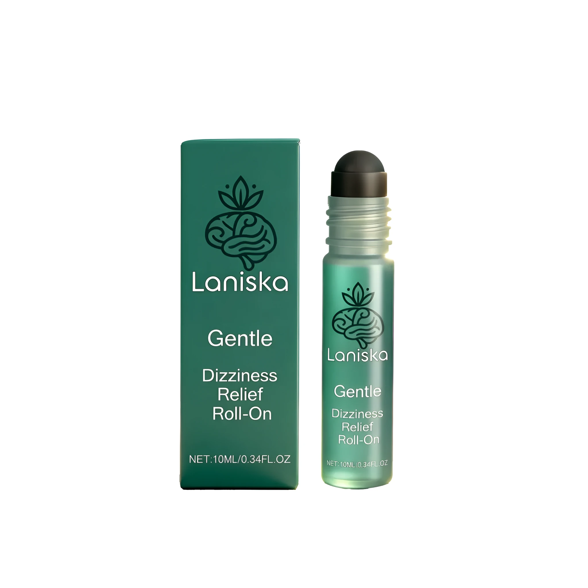 Dizziness Relief Roll-On 10ml bottle with roller ball applicator for mint extract