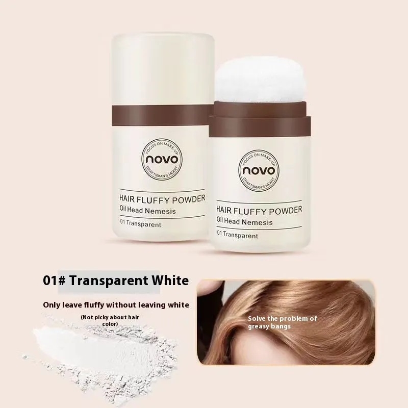 Oil control booster mattifying powder for hairline and bangs in a compact.