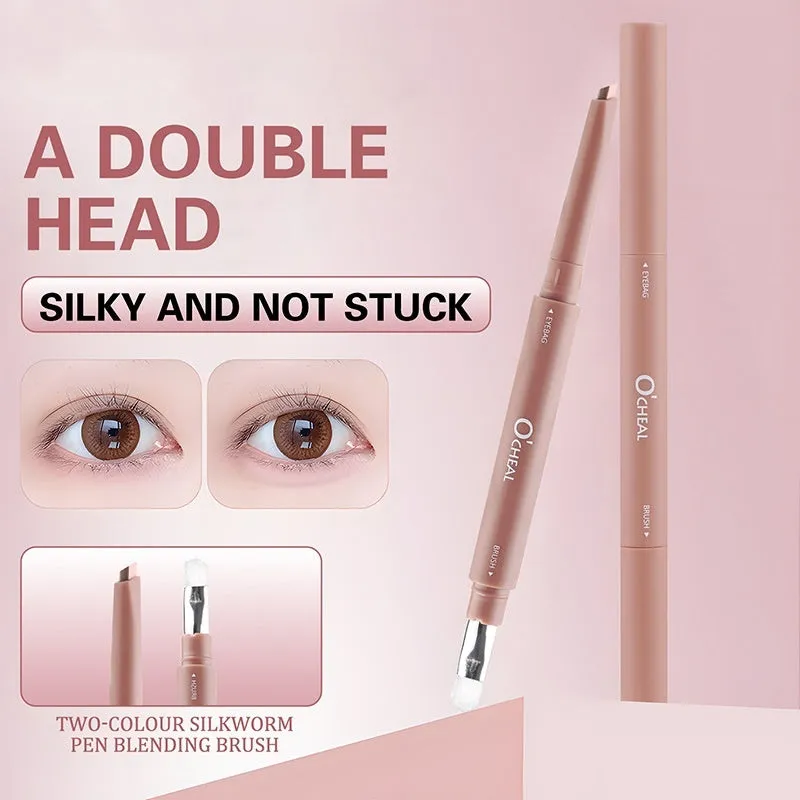 Double Fight eye shadow pen with dual-ended highlight and shadow in black casing on white background