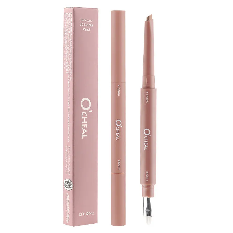 Double Fight eye shadow pen with dual-ended highlight and shadow in black casing on white background