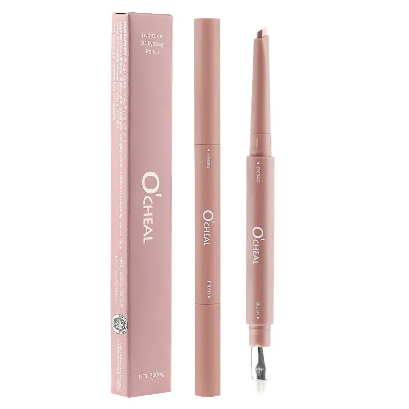 Double Fight eye shadow pen with dual-ended highlight and shadow in black casing on white background