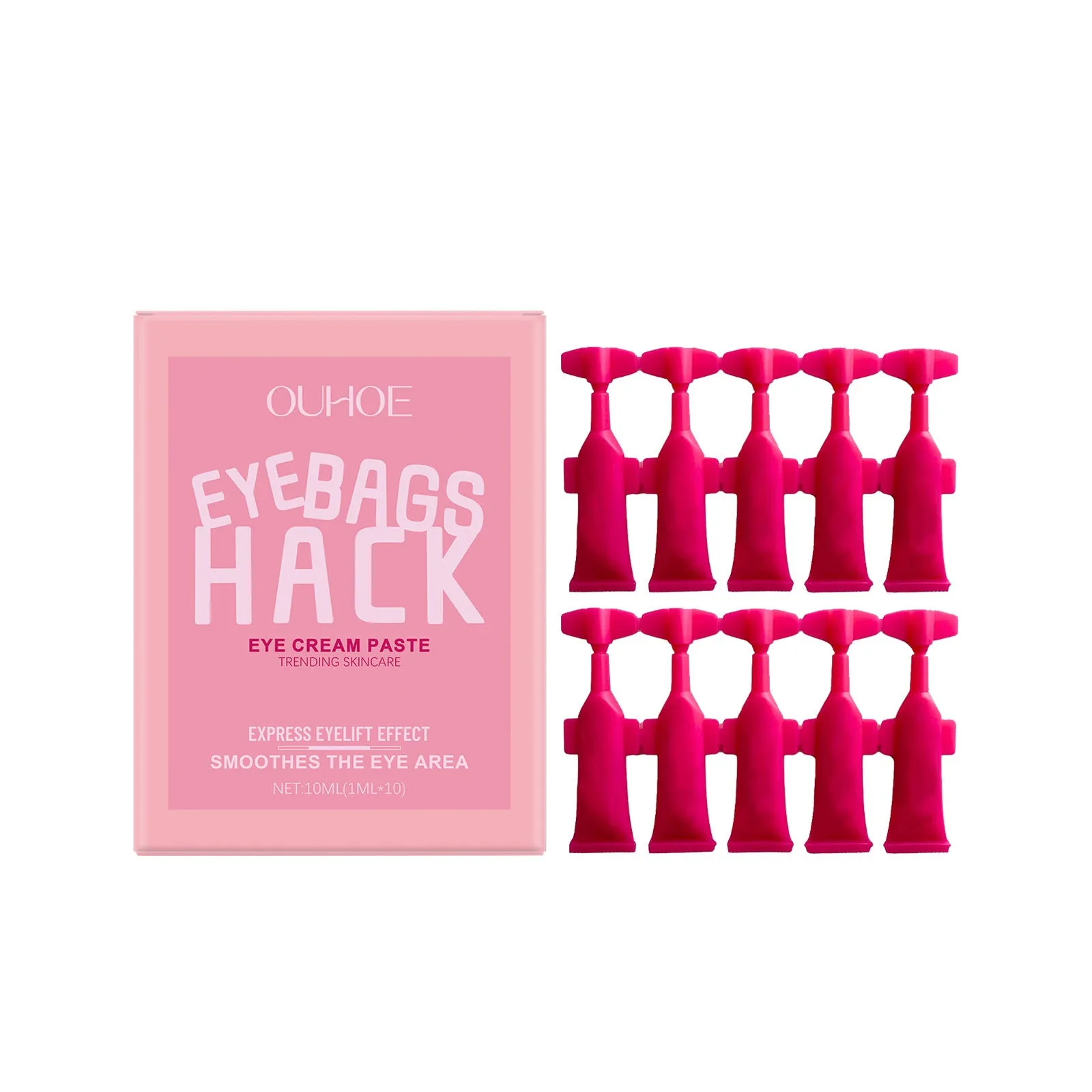Moisturising eye and neck cream 10ml in ten single-use 1ml sachets with hyaluronic acid