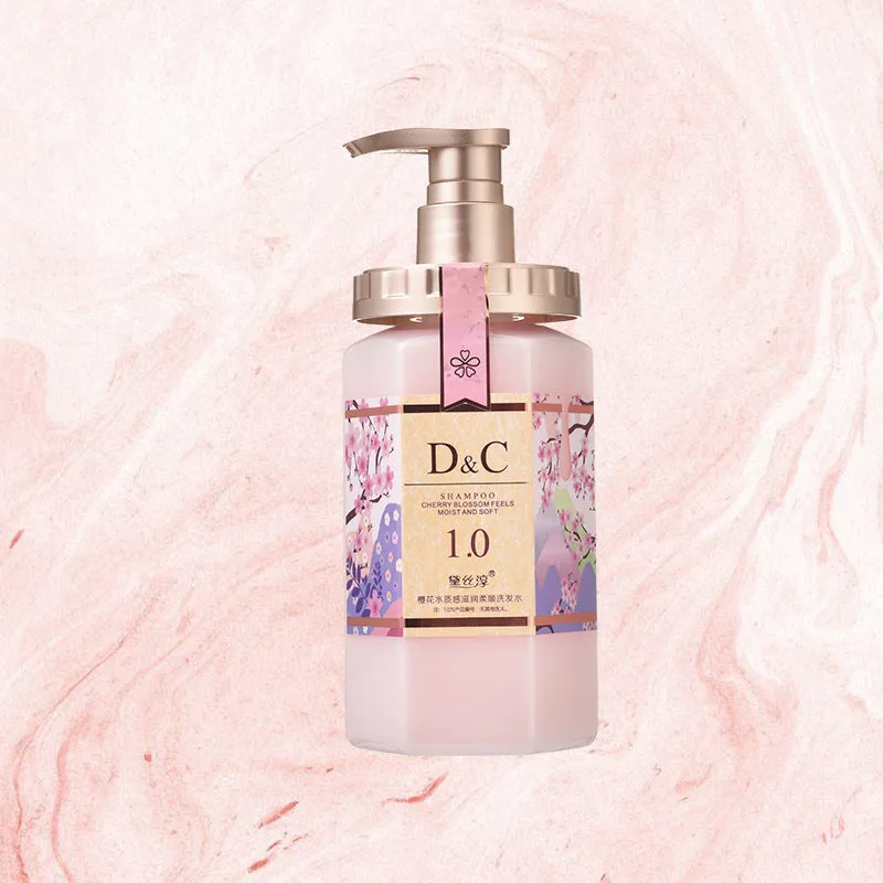 Sakura Blossom shampoo, hair mask, and shower gel set with three 500ml bottles.