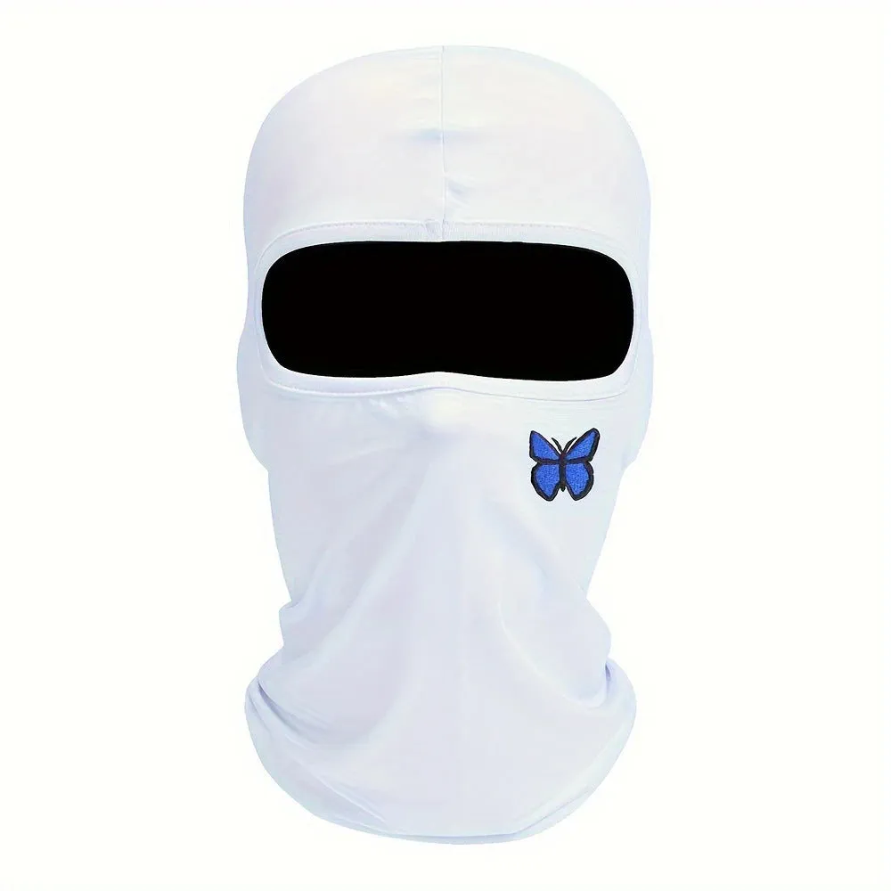 Breathable sun protection wicking sleeve cap in polyester with butterfly design, available in eight colours