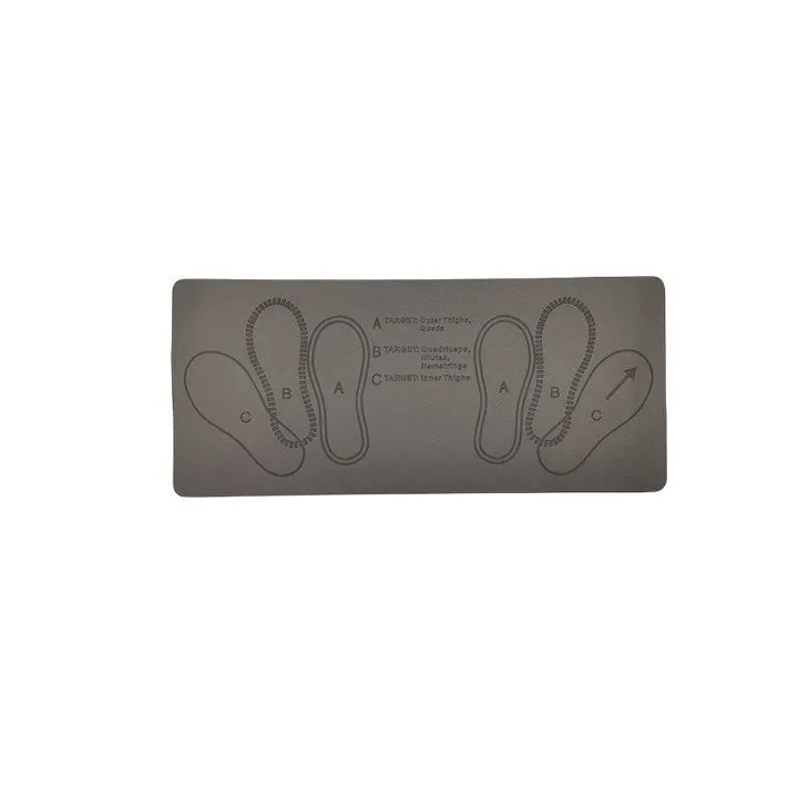 Simple solid colour Pilates squat mat with footprints, 35x80cm, polyester fibre, modern simplicity style