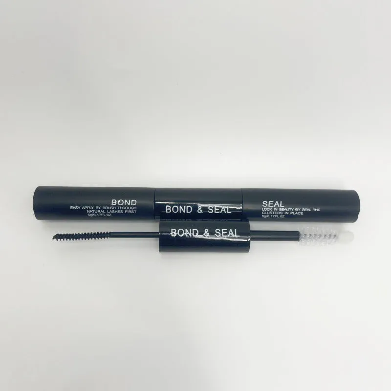 Quick-drying super-adhesive grafting eyelash glue in black and pink with double-headed applicator