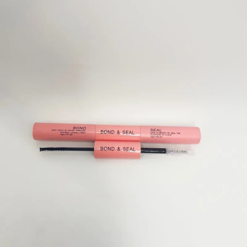 Quick-drying super-adhesive grafting eyelash glue in black and pink with double-headed applicator
