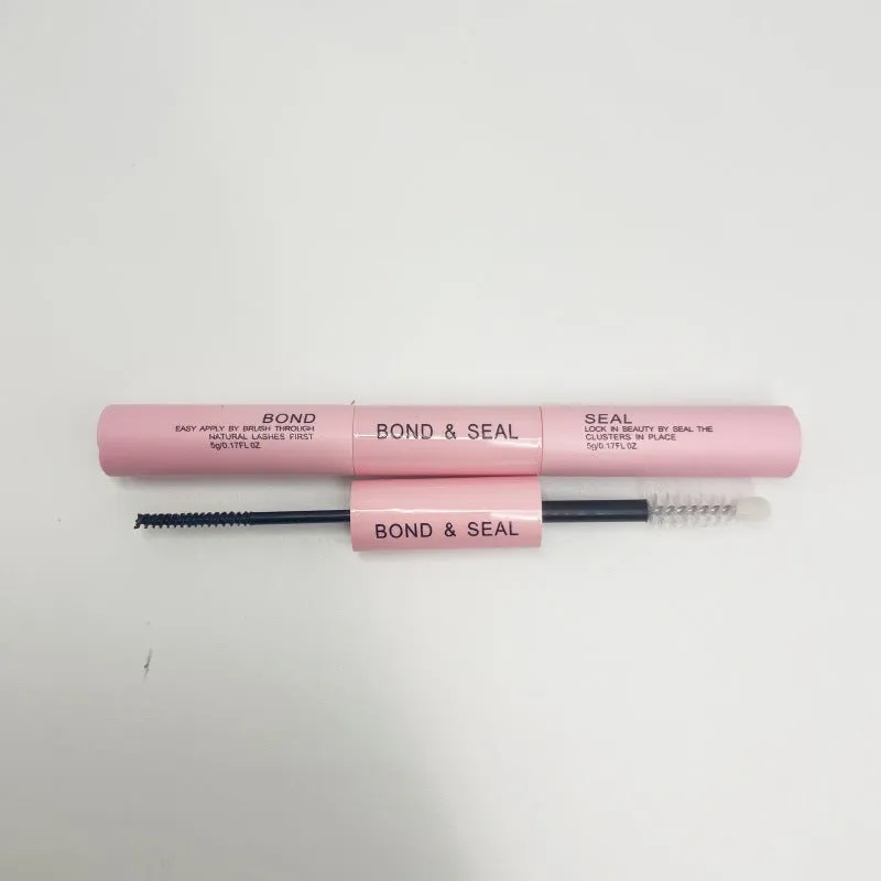 Quick-drying super-adhesive grafting eyelash glue in black and pink with double-headed applicator