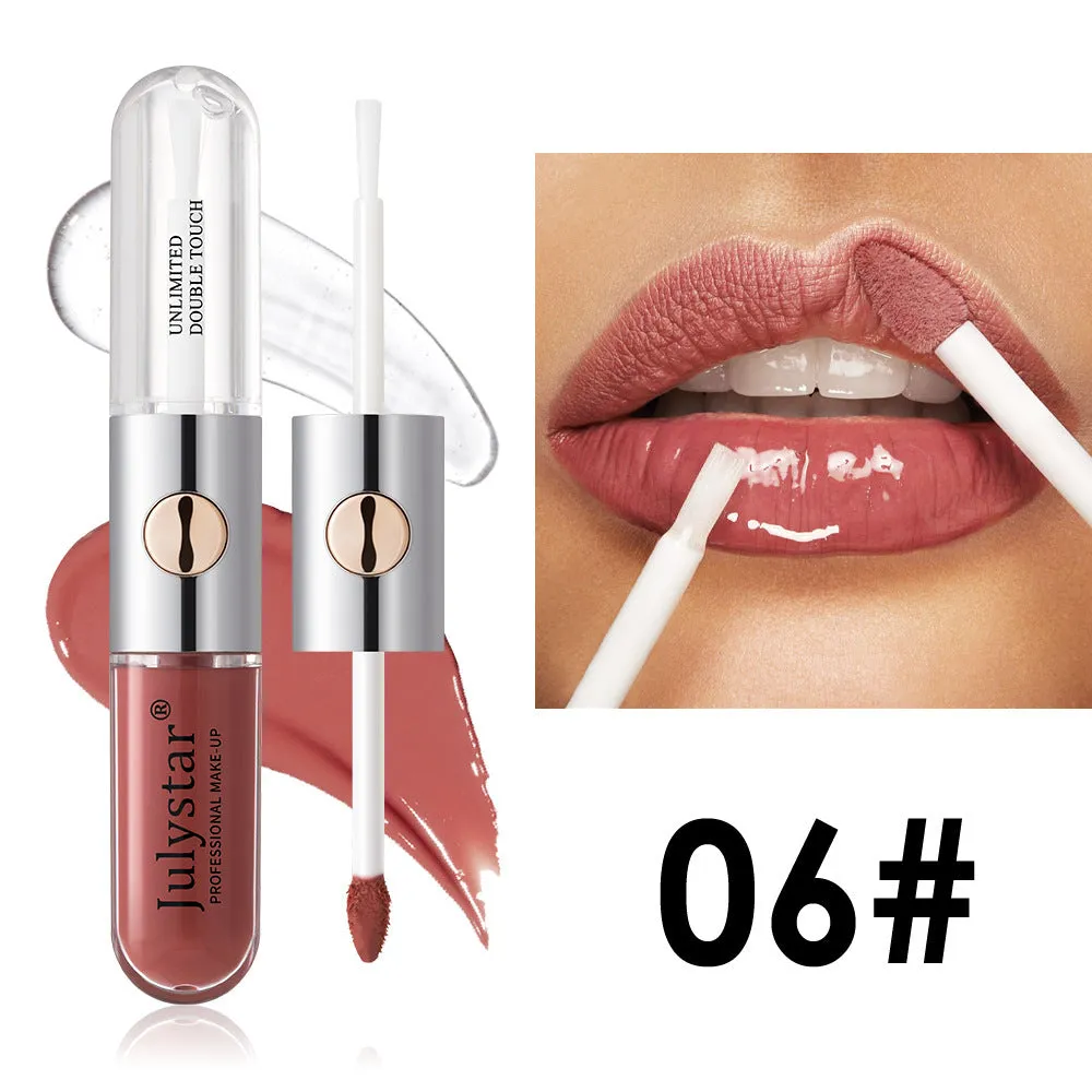 Women's moisturising lip gloss in 6ml size showing colour variety across nine different style options