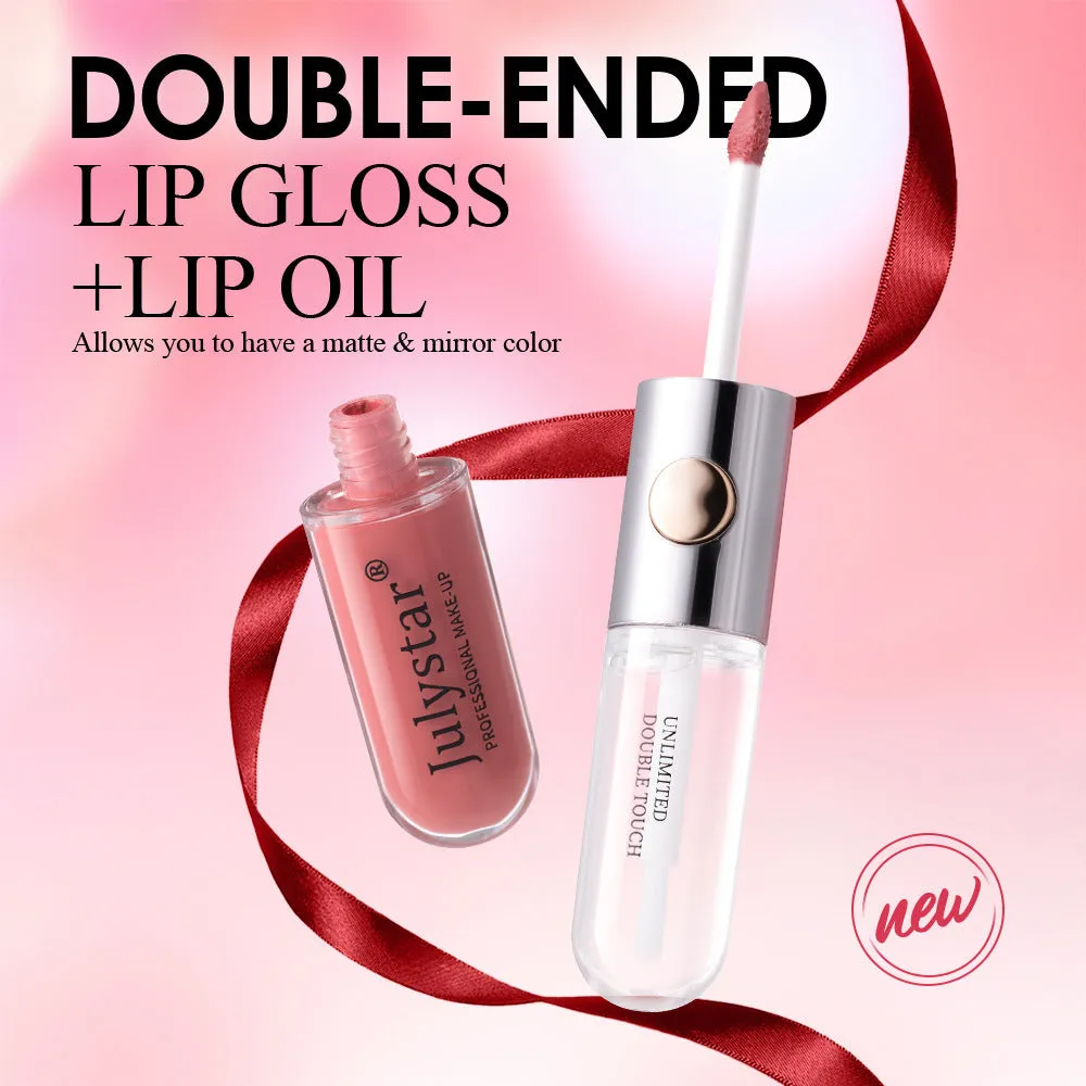 Women's moisturising lip gloss in 6ml size showing colour variety across nine different style options