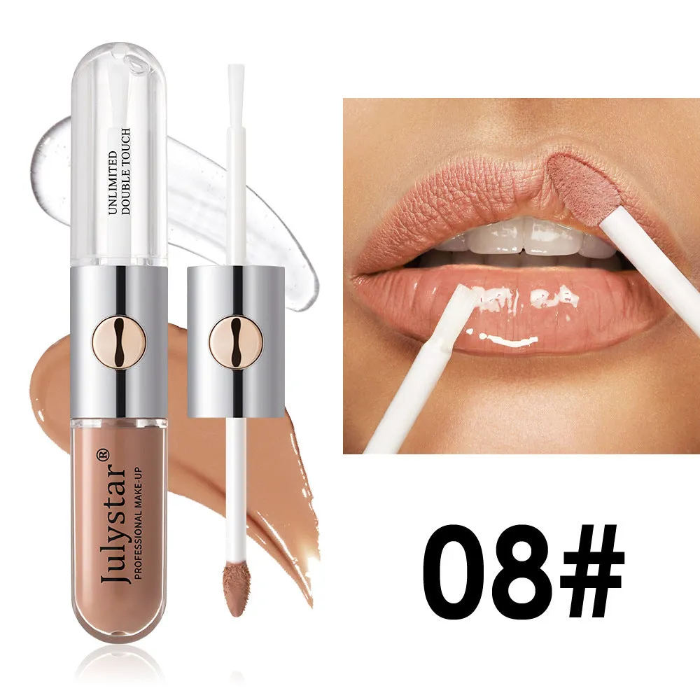Women's moisturising lip gloss in 6ml size showing colour variety across nine different style options