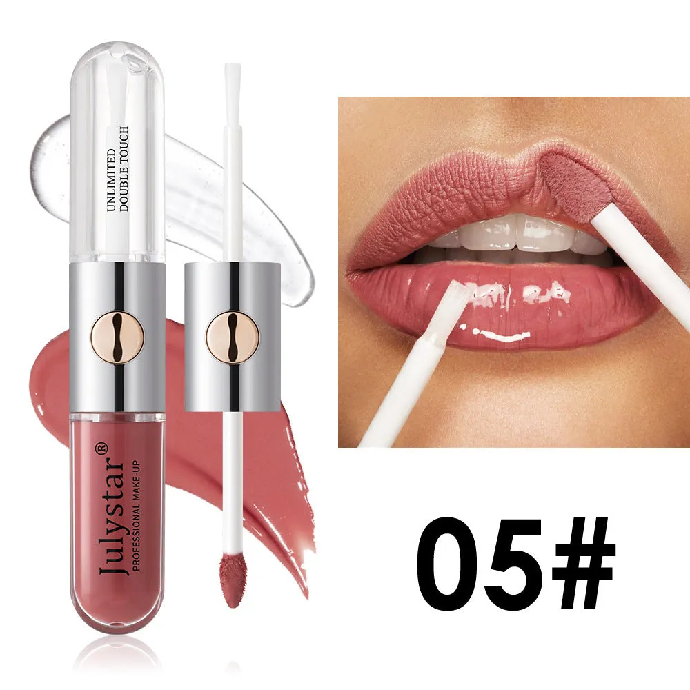 Women's moisturising lip gloss in 6ml size showing colour variety across nine different style options