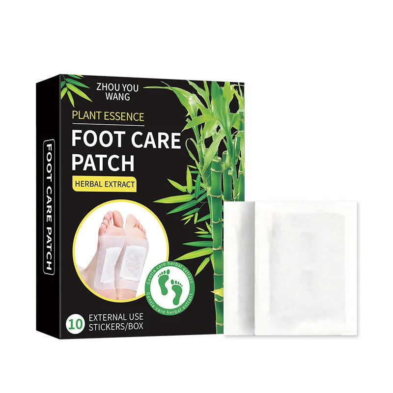 Box of 10 non-woven dehumidifying foot patches with Chinese mugwort paste for sole application