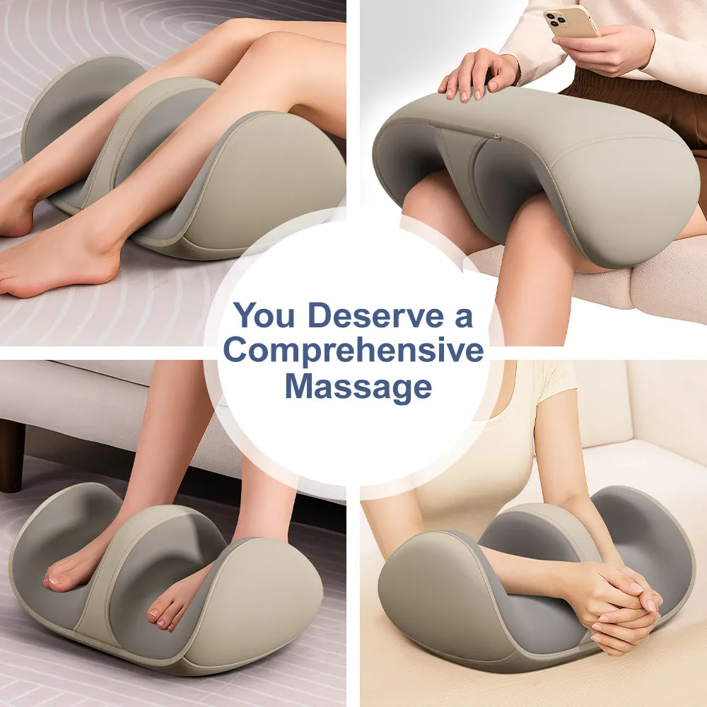 Shiatsu foot massager with heat kneading for calf, leg, and arm massage, USB powered, available in dark blue colour
