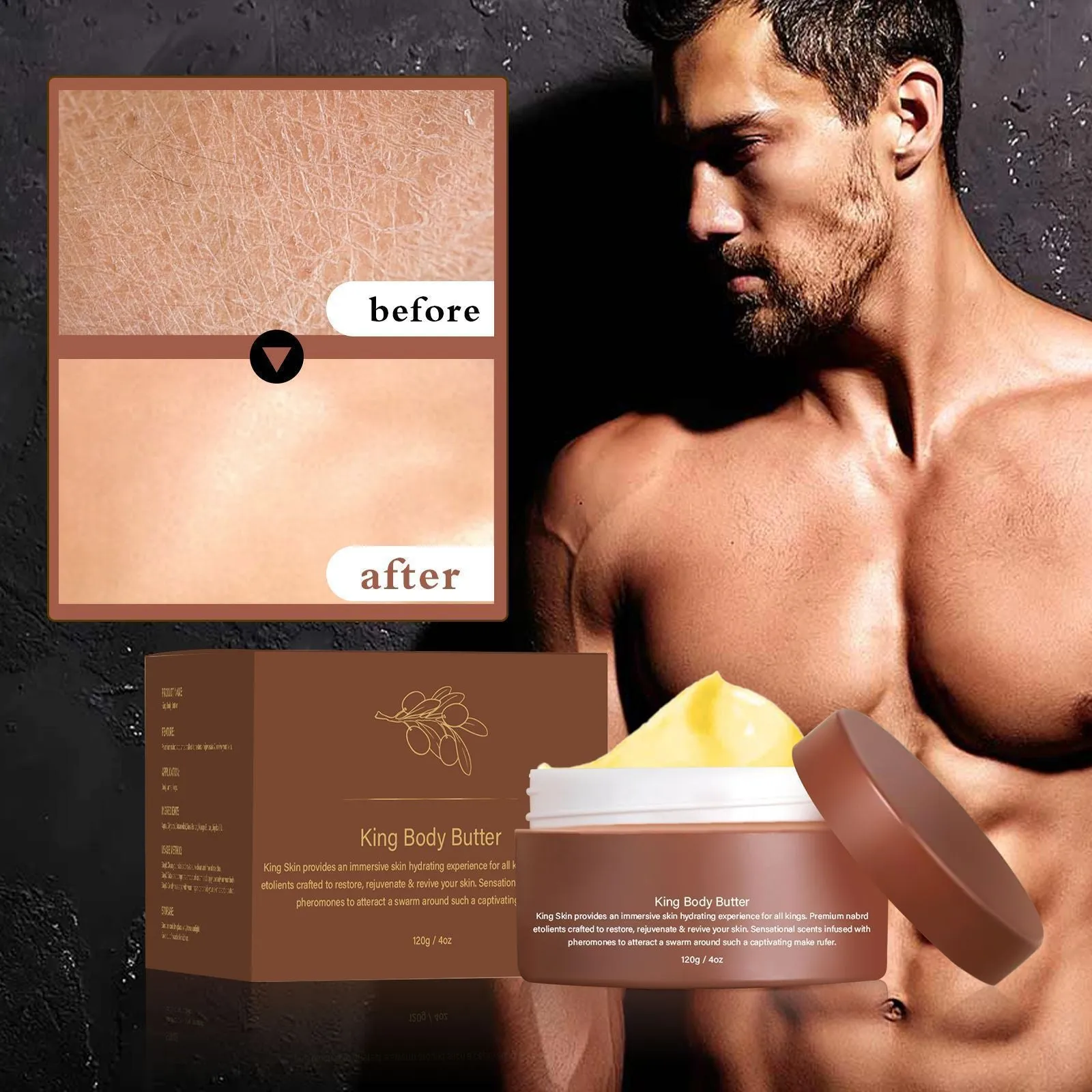 Gulong body moisturising cream jar containing 120g of product for universal skin types