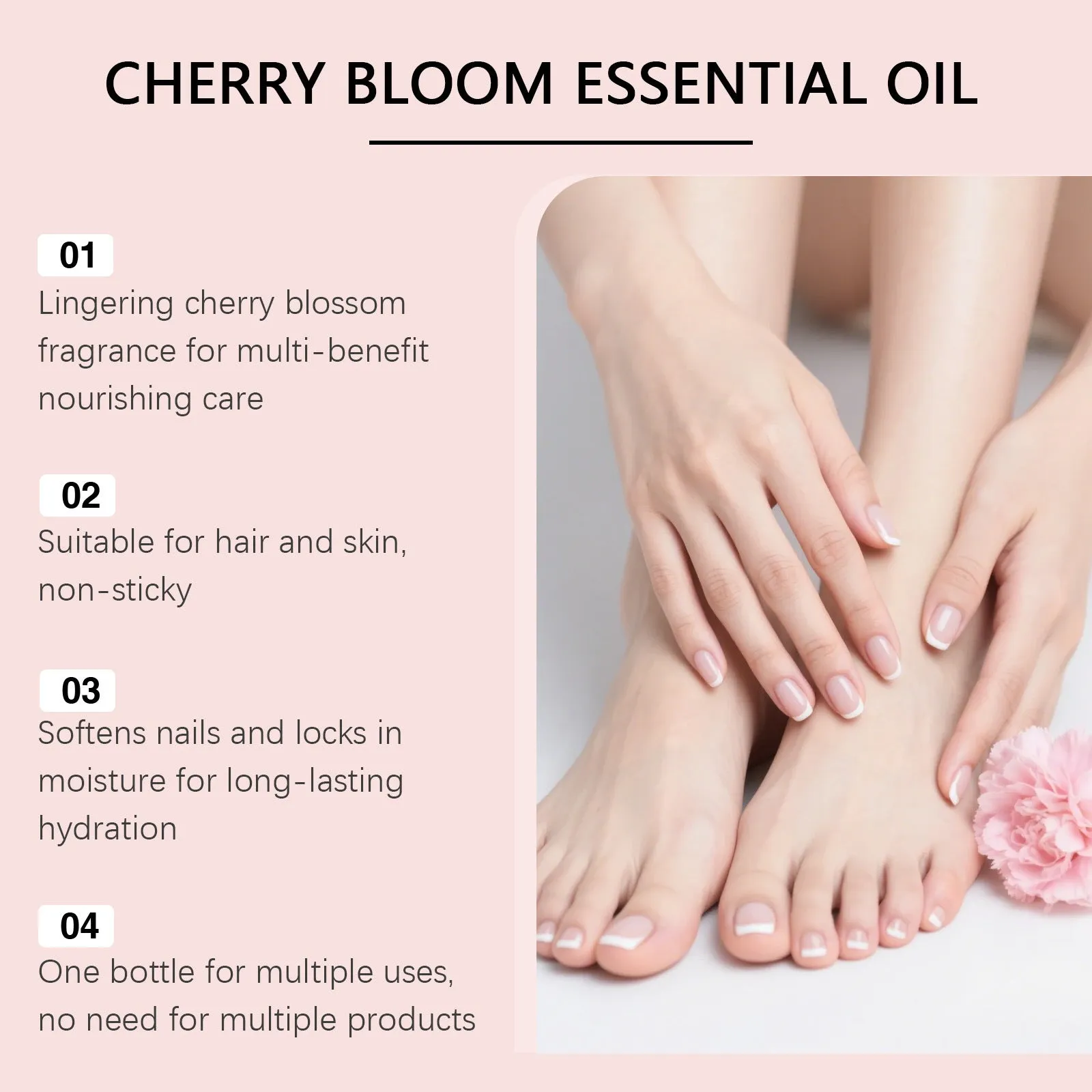 30ml bottle of cherry blossom nourishing care oil with shea butter and vitamin E