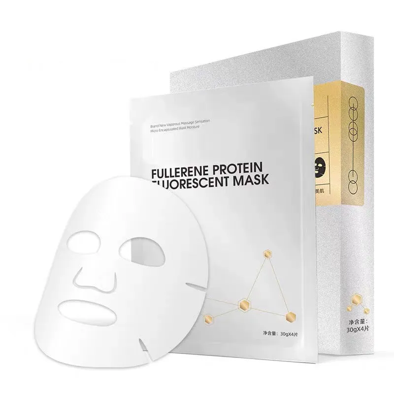Box of 4 hydrating lifting firming brushed face film masks suitable for all skin types