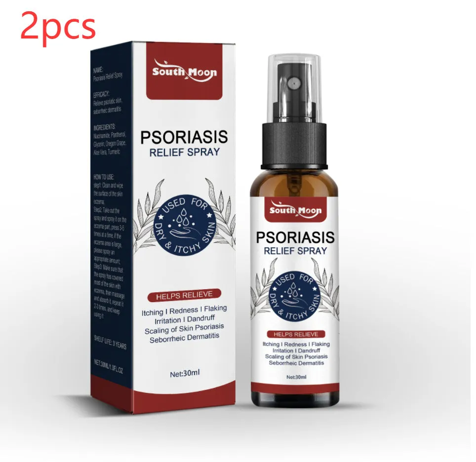 30ml bottle of body care spray for skin relief with glycerin and aloe vera.