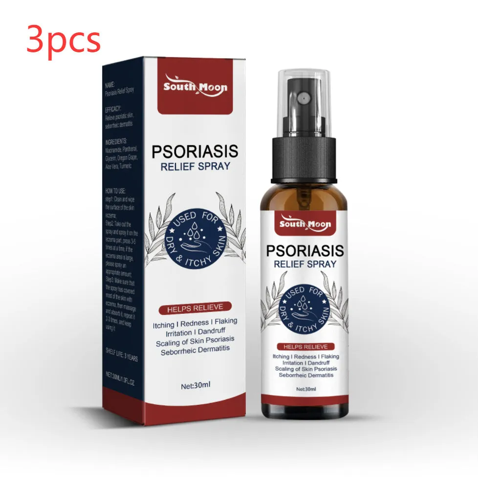 30ml bottle of body care spray for skin relief with glycerin and aloe vera.