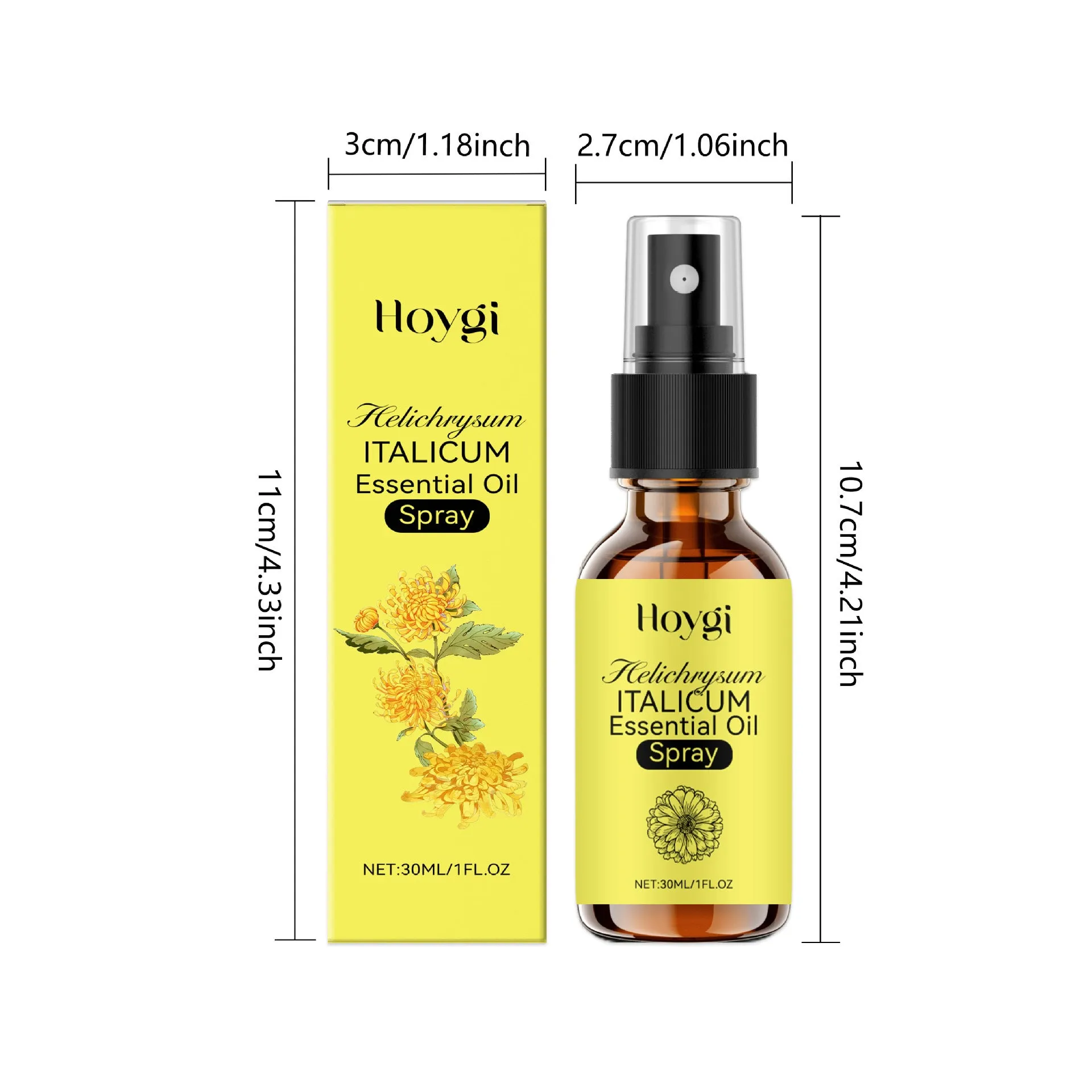 Chrysanthemum anti-aging spray 30ml bottle with vitamin E and jojoba seed oil face mist