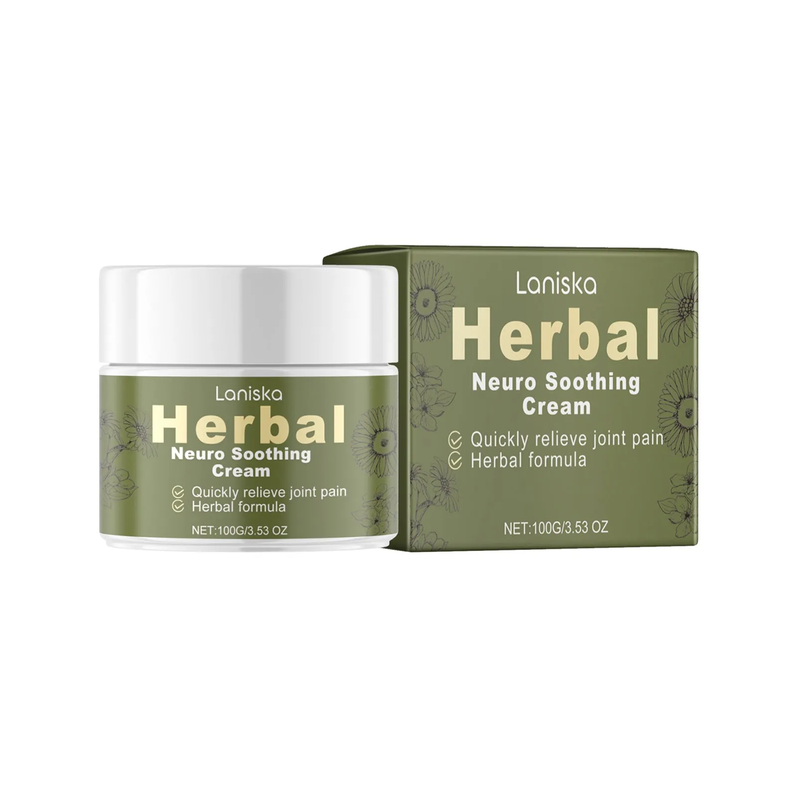 100g jar of external body care cream with arnica, pepper and mugwort extracts