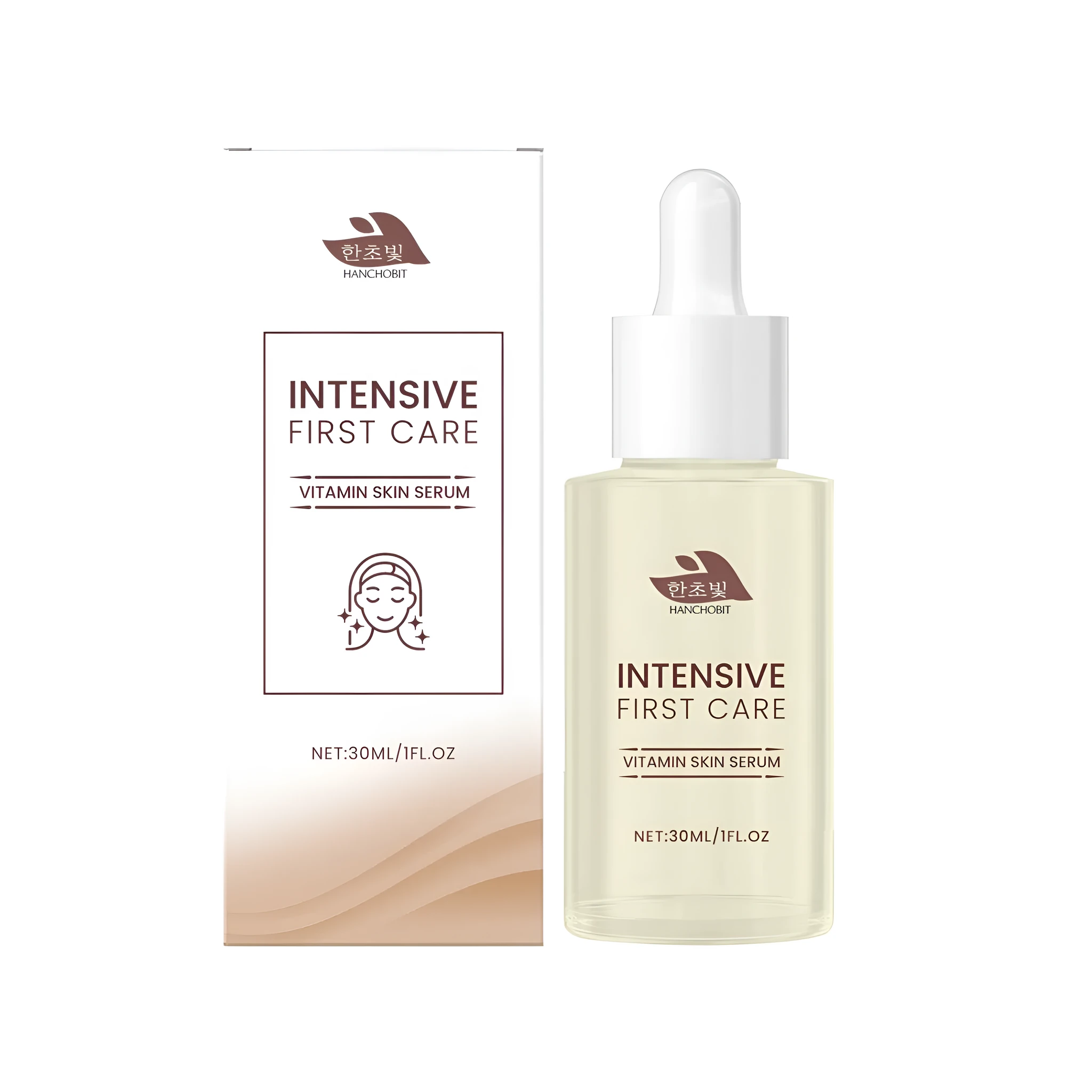30ml bottle of Vitamin Moisturizing Liquid with vitamin E and sodium hyaluronate