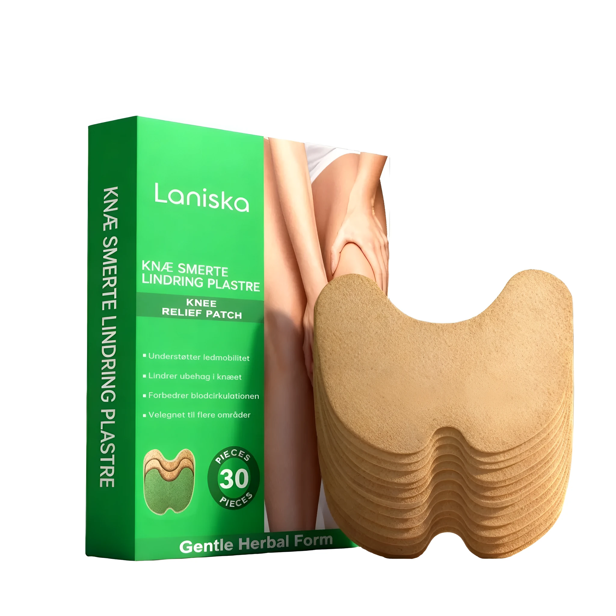 Knee Relief Patch with wormwood, ginger, cinnamon, safflower – 30 pieces