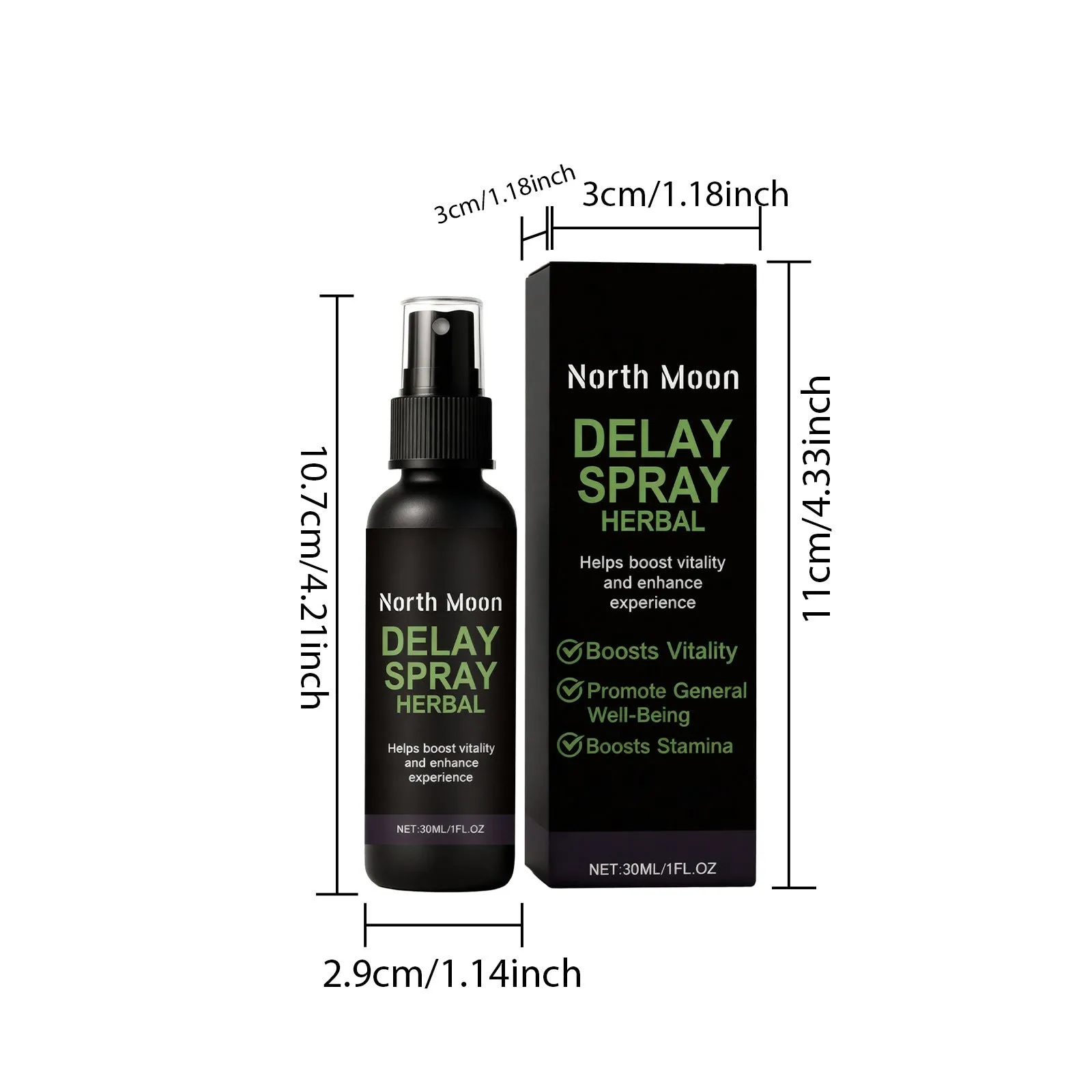Herbal care spray 30ml bottle with ginger extract and glycerin for skin nourishment