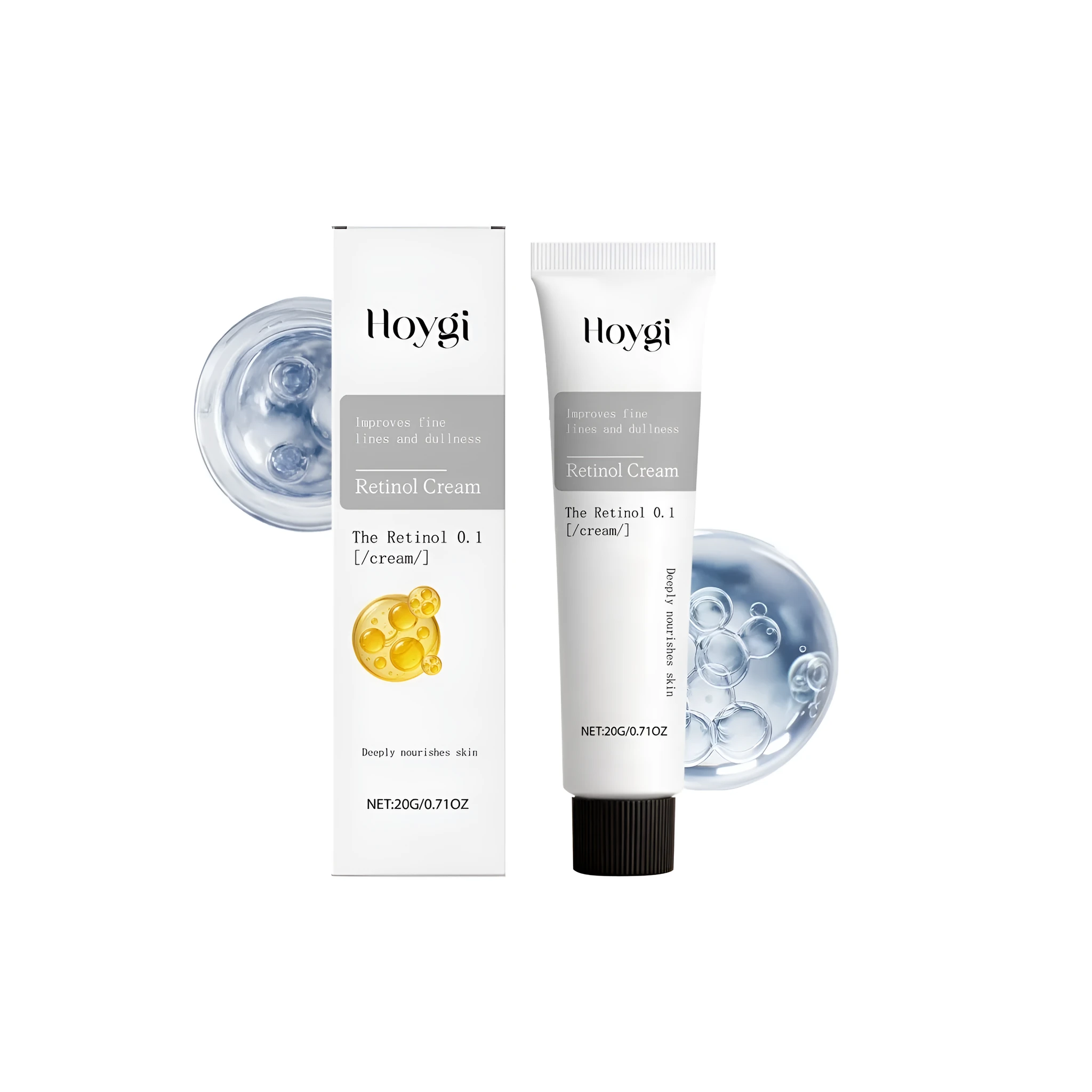 Retinol Moisturizing Cream 20g tube with glycerin, vitamin E, and panthenol