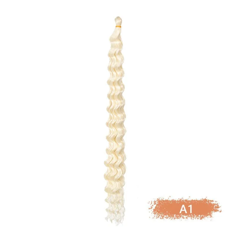 Synthetic domestic silk curly twist braid dreadlocks ponytail wig for ladies