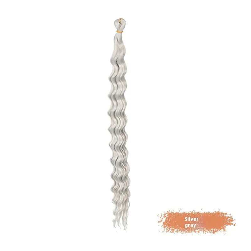 Synthetic domestic silk curly twist braid dreadlocks ponytail wig for ladies