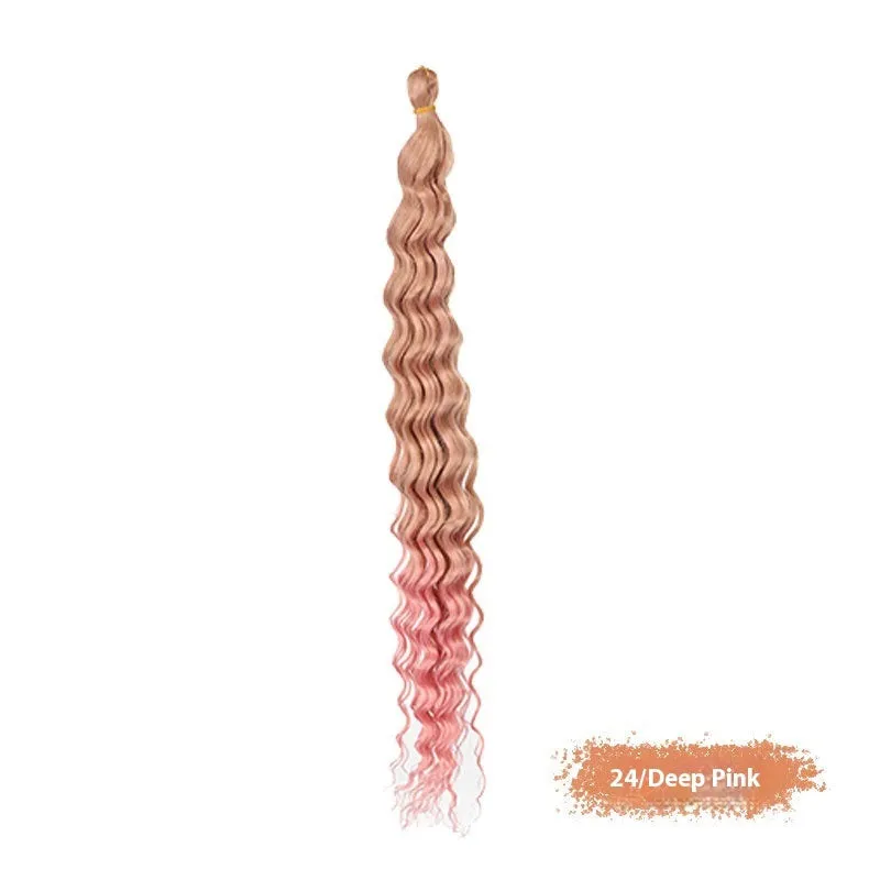 Synthetic domestic silk curly twist braid dreadlocks ponytail wig for ladies