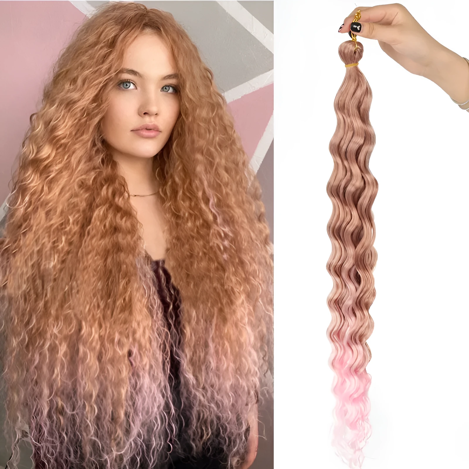 Synthetic domestic silk curly twist braid dreadlocks ponytail wig for ladies