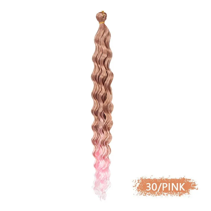 Synthetic domestic silk curly twist braid dreadlocks ponytail wig for ladies