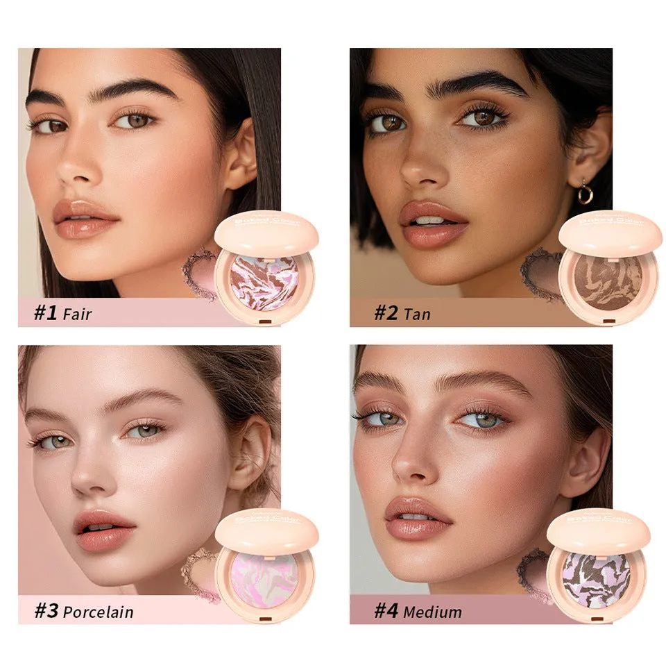 Natural face powder for blush, highlight, bronzing and contouring in 10g multi-colour options