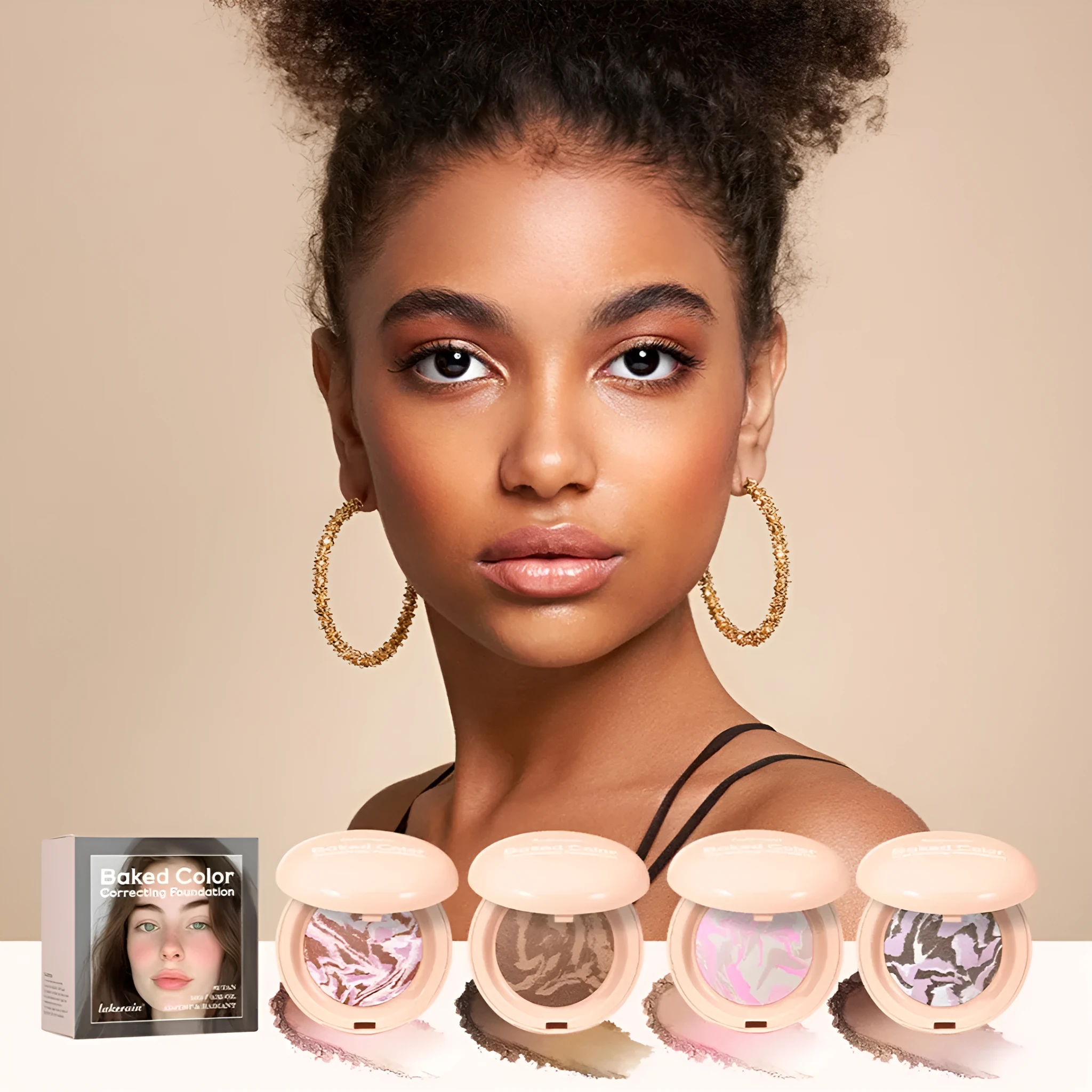 Natural face powder for blush, highlight, bronzing and contouring in 10g multi-colour options