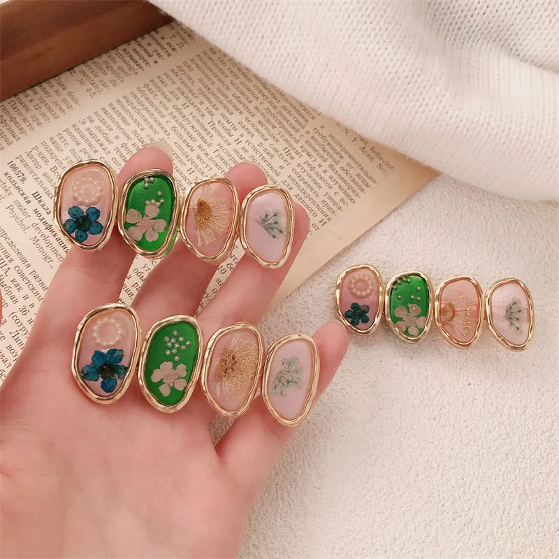 Forehead fringe headdress alloy metal hairpin female pink heart shaped barrette