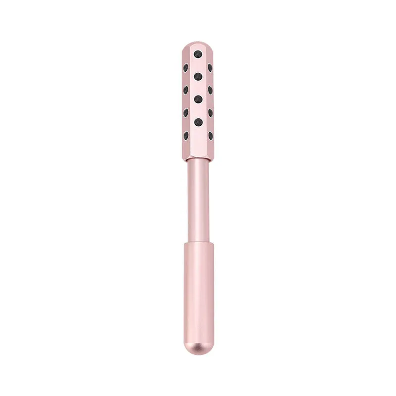 Germanium stone facial roller beauty stick in black, purple, and rose gold, 19x172 mm size
