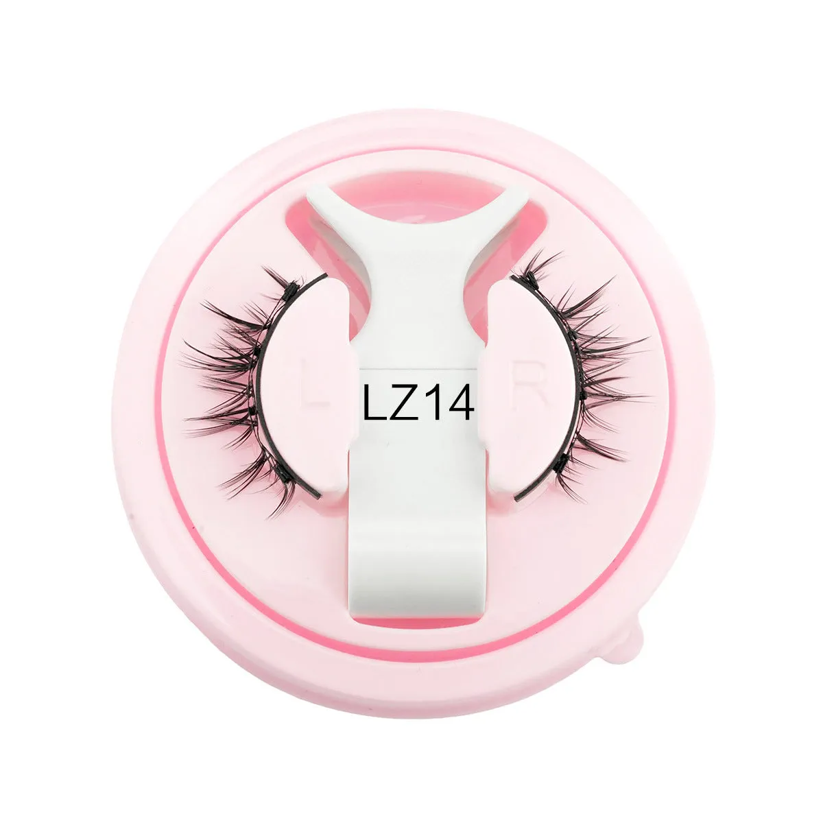 Reusable waterproof false eyelashes with glue-free design in five natural thickness styles