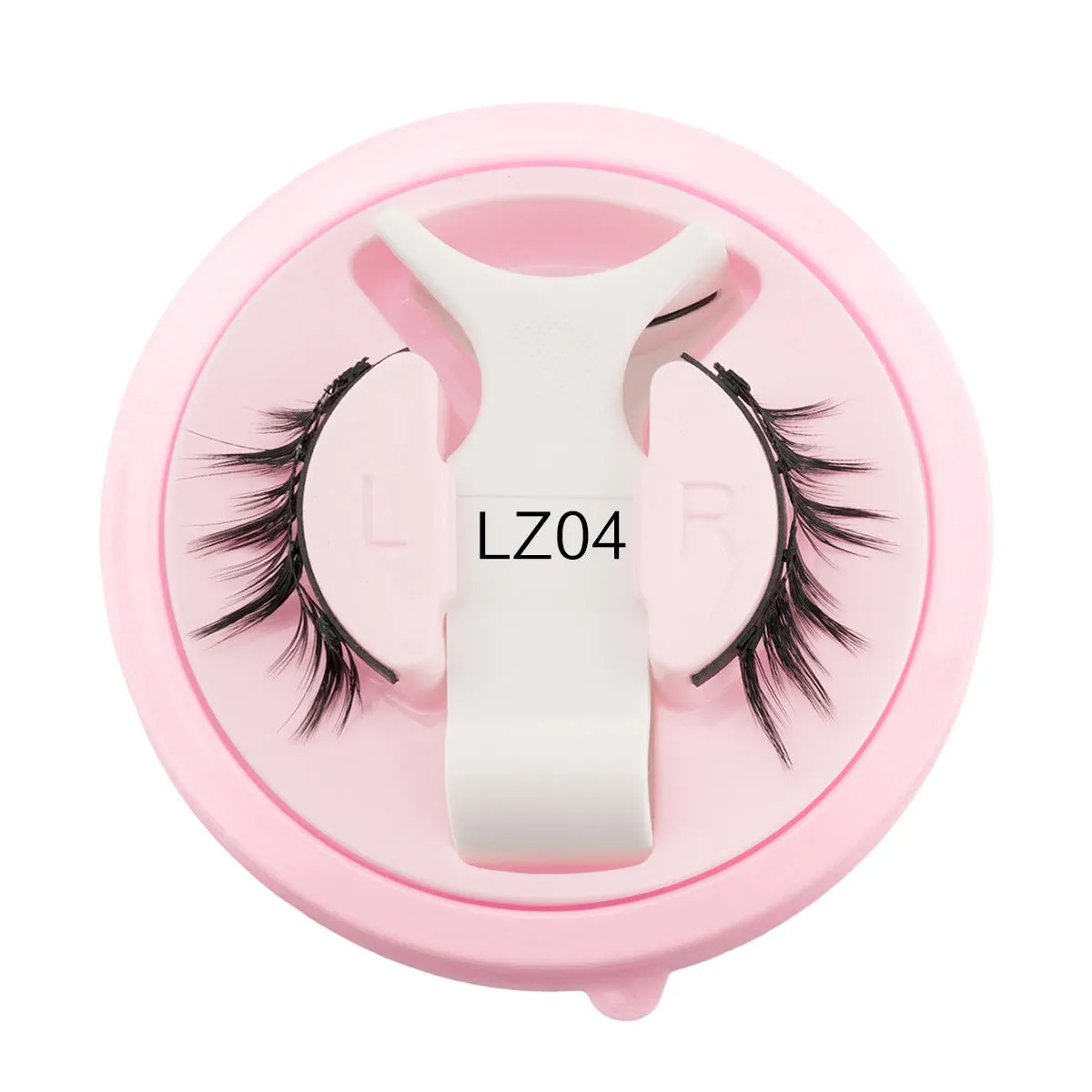 Reusable waterproof false eyelashes with glue-free design in five natural thickness styles