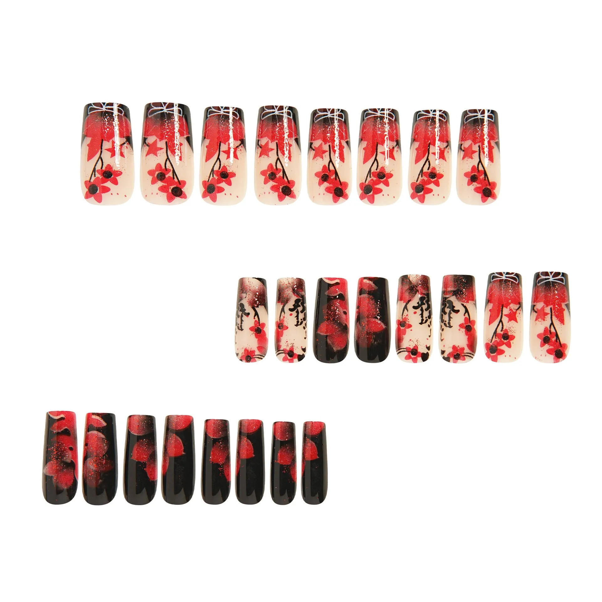 Reclaimed water pipe nail art stamping plates with wine red flower pattern and plastic wearable armour for ladies