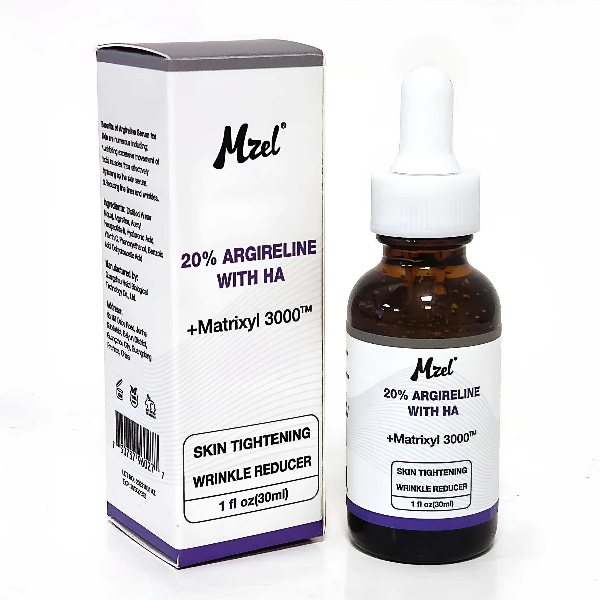 30ml bottle of six-peptide firming anti-wrinkle serum with brightening and hydrating properties
