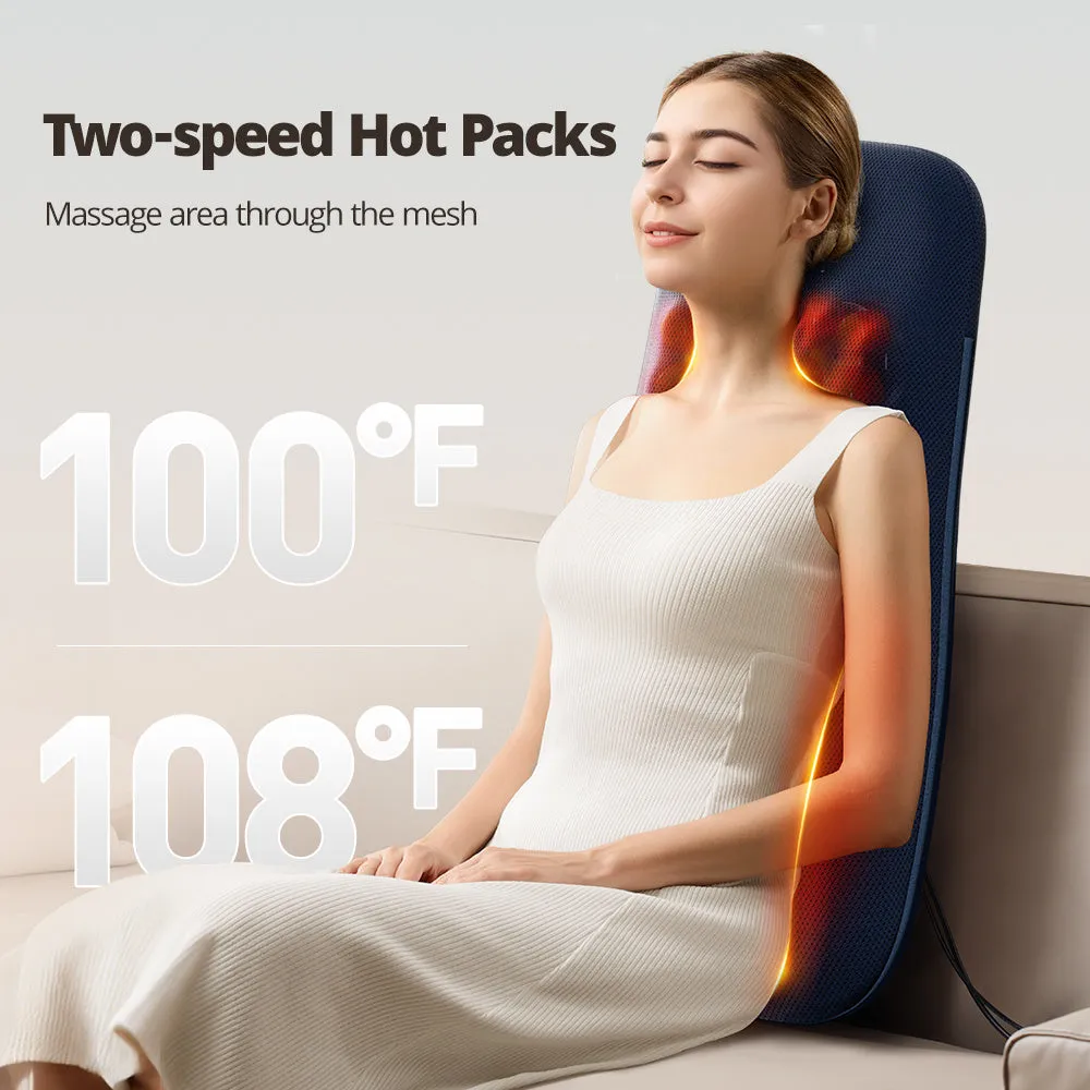 Walking massage lumbar support pillow with heat therapy and auto timer