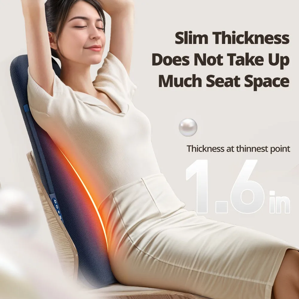 Walking massage lumbar support pillow with heat therapy and auto timer