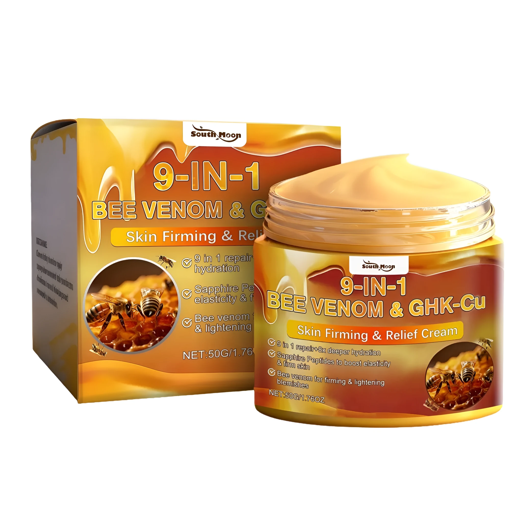 Skin repair cream 50g tube with bee venom and blue copper peptide ingredients